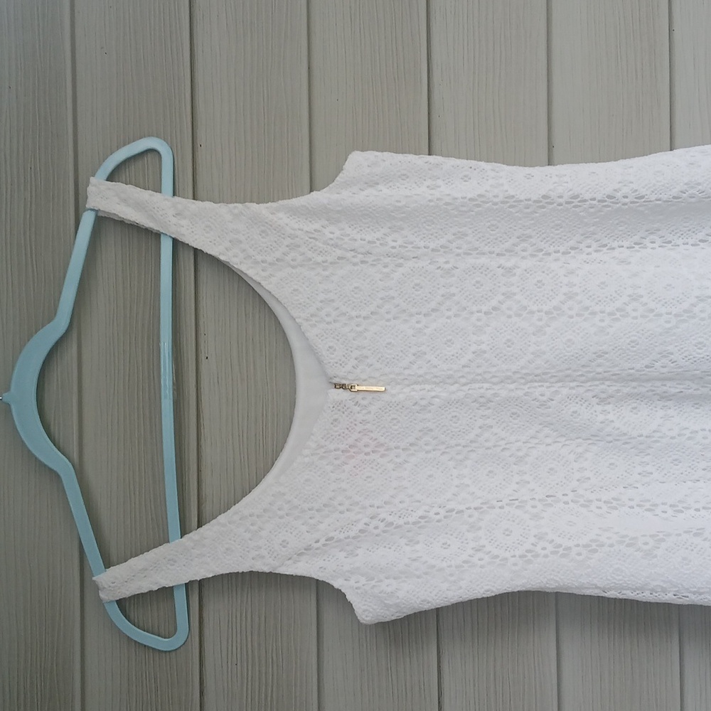$198 Lilly Pulitzer White Sevilla Lace Sleeveless Dress - Picture 5 of 8